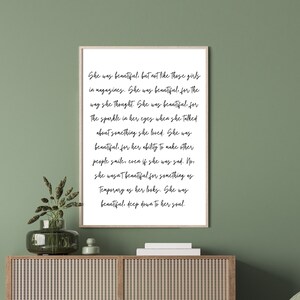 She Was Beautiful Saying Digital Download