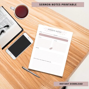 Sermon Notes Printable, Sermon Notes Template, Sermon Notes Printable