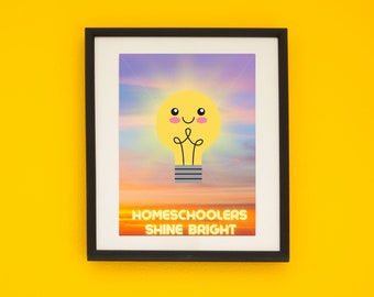 Homeschoolers Shine Bright Lightbulb Sunset