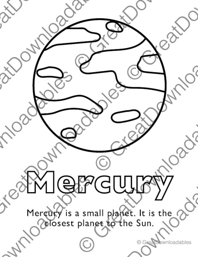 Solar System Coloring Sheets Etsy