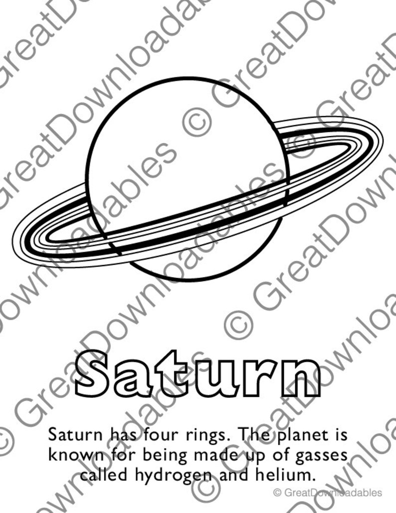 Solar System Coloring Sheets Etsy