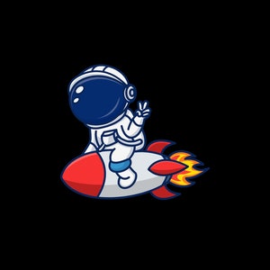 Astronaut reitet Rakete SVG Datei - Instant Download für Cricut und Schneidemaschine, Astronaut reitet Rakete SVG, Space Cut Datei, Instant