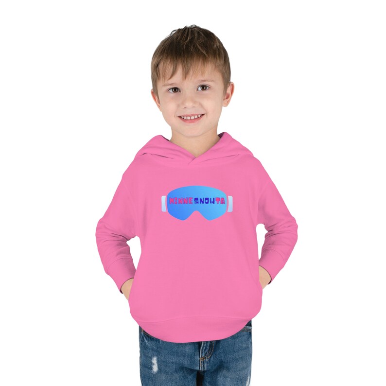 Sudadera con capucha para esquí y snowboard para niños pequeños MinneSNOWta - Pistas de esquí para niños Equipo de abrigo Shredding Half Pipe Minnesota Minneapolis Duluth, Ropa de esquí de invierno, imagen 3