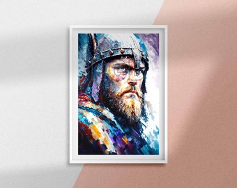 Fine Art Wall Decoration: Living Viking Warrior - Digital Art as Digital Download / Selfprint Poster