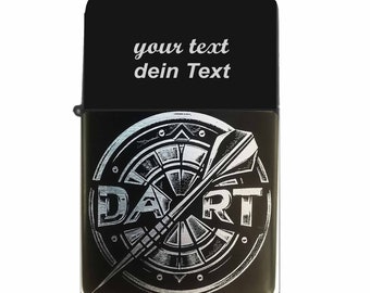 Dartboard lighter with engraving personalized gift idea dart player darts personalized, gift dart club tournament (empty)