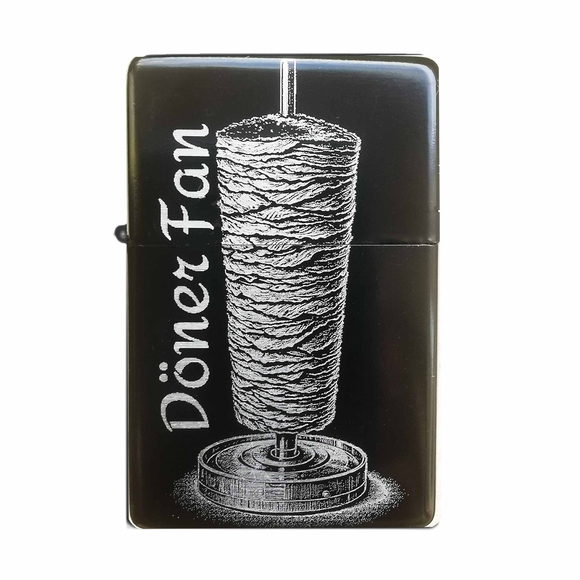 Doner fan lighter with engraving personalized doner kebab skewer gift idea doner snack personalized gift optionally with your own text