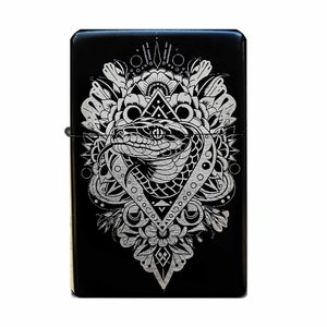 Snake Lighter with Custom Engraving - Line Art Snake Head Tattoo - Personalized Gift