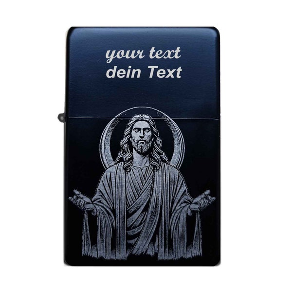 Jesus Christ lighter with engraving personalized gift lucky charm Christian symbol faith gift Christian talisman