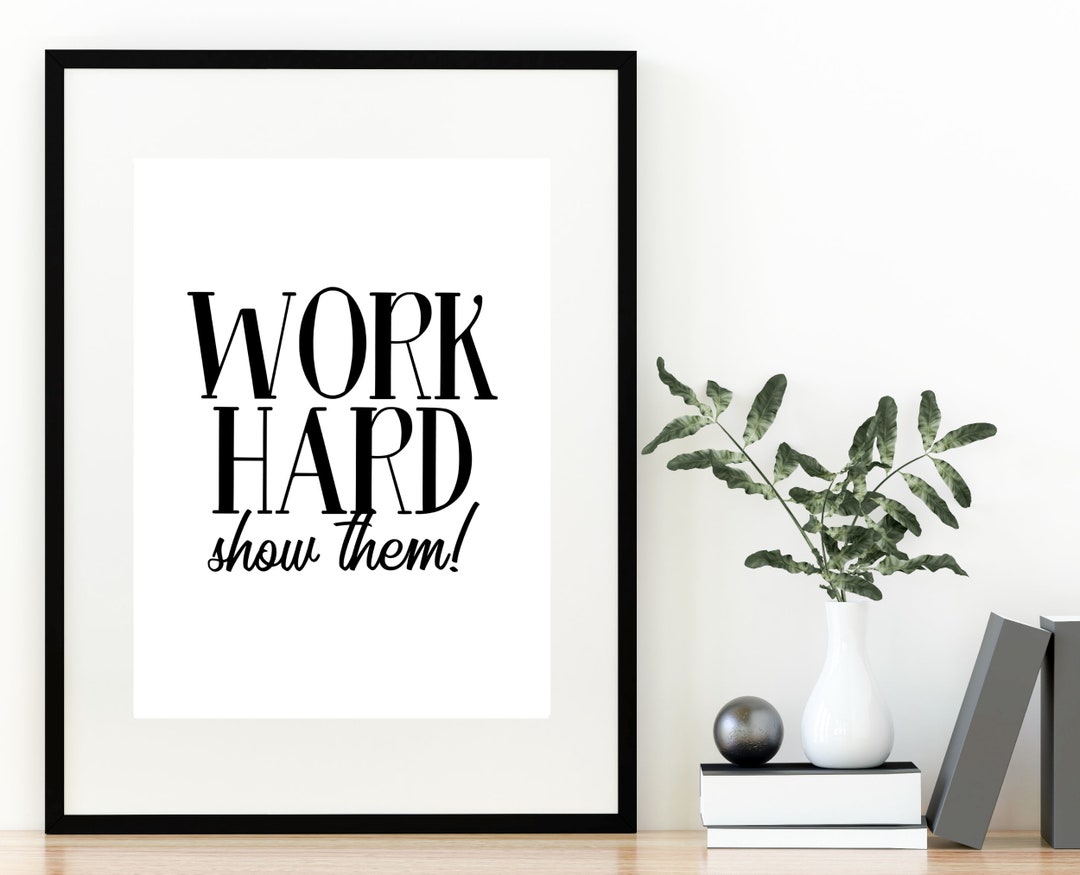 Boss Lady Office D cor Work Hard Boss Babe Printable Wall Art Etsy