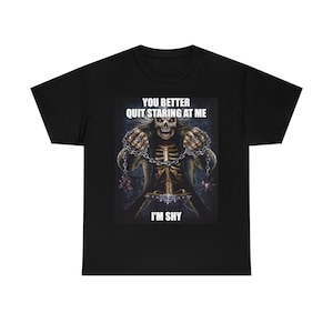 Hard Bad*ss Skeleton Funny Meme T Shirt