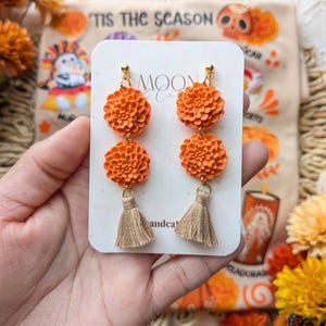 Cempasuchil dangles | Día de muertos dangles