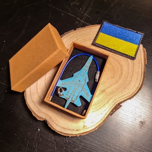 A piece of Russian bomber SUKHOI SU-34 Keychain (RF-81879)
