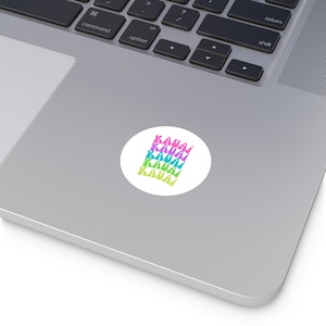 Kauai Round Stickers, IndoorOutdoor