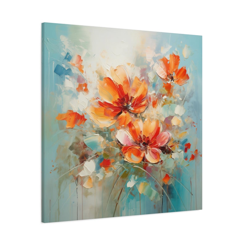 Watercolor Floral Painting Type Art Canvas Wall Print With Delicate