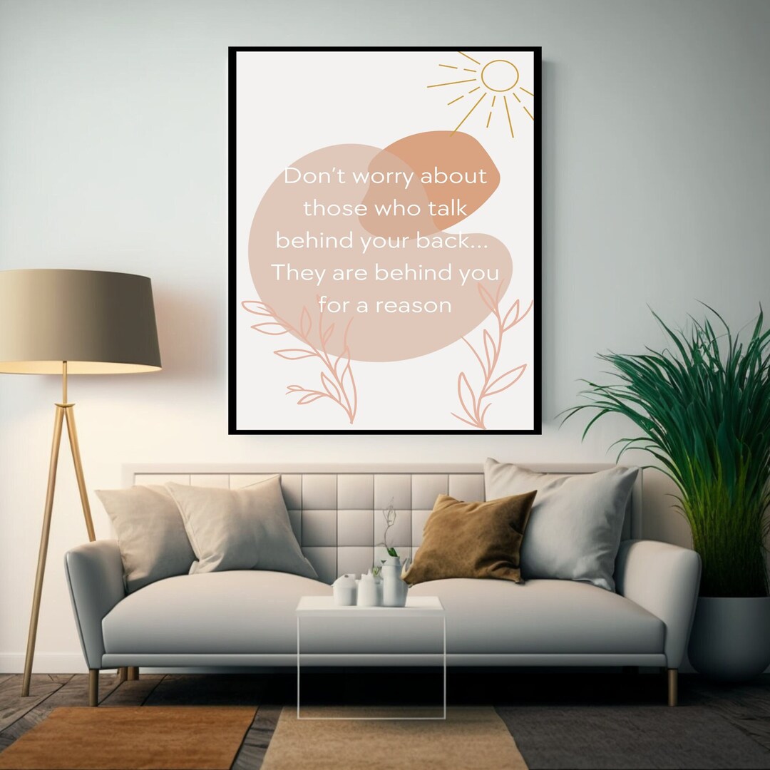 Motivational Quotes Canvas Wall Decor Art Boho Style Empowering Art ...