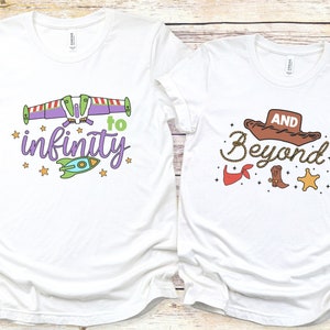 Toy Story To Infinity And Beyond Couple Shirt, Toy Story Buzz And Woody, Disney Couple Shirt, Toy Story Shirt Matching, Toy Story Party