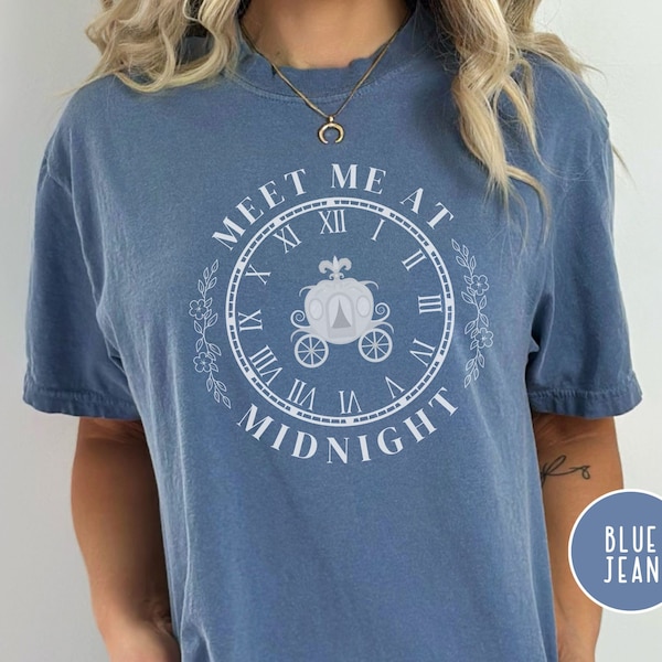 Meet Me at Midnight Shirt, Comfort Colors, Midnights, Cinderella tshirt, Disney Mashup, Carriage Crewneck, Princess Era