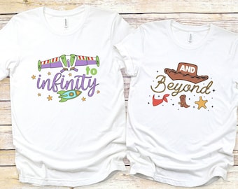 Toy Story To Infinity And Beyond Couple Shirt, Toy Story Buzz And Woody, Disney Couple Shirt, Toy Story Shirt Matching, Toy Story Party