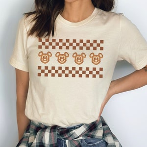 Mickey Pretzel Shirt, Mickey Shaped Food Tee, Retro Checkerboard Disney T-Shirt, Disney Snacks, Vintage Disney, Disney Parks Shirt, Foodie