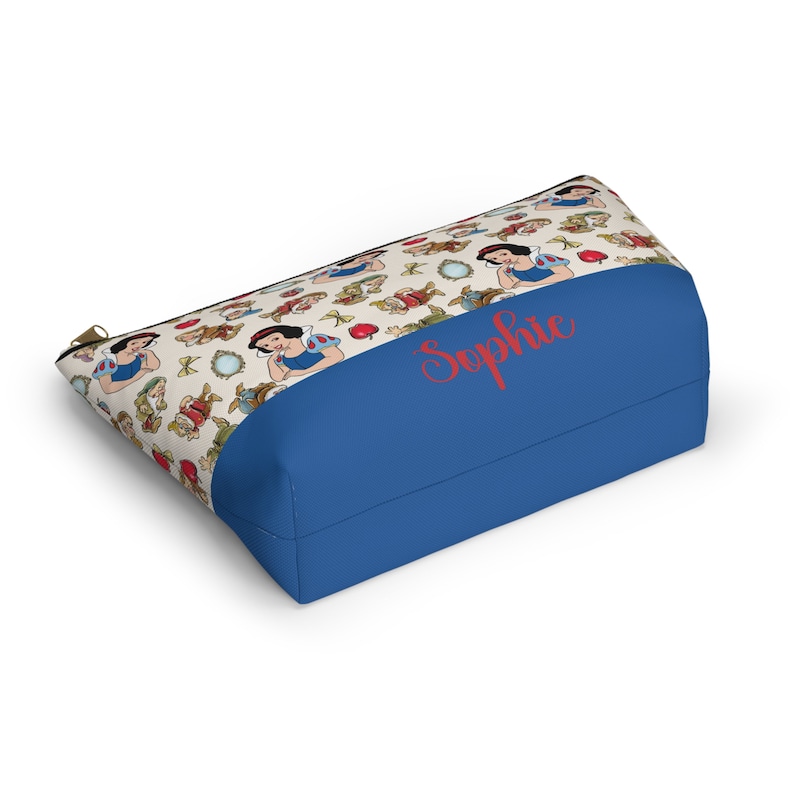 Custom Snow White Makeup Bag, Disney Cosmetic Bag, Personalized Princess Snow White Gift, Zipper Pencil Pouch, Toiletry Bag, 7 Dwarfs Tote 画像 5