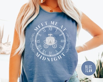 Meet Me at Midnight Shirt, Comfort Colors Tank, Midnights, Cinderella tshirt, Disney Mashup, Carriage Crewneck, Princess Era