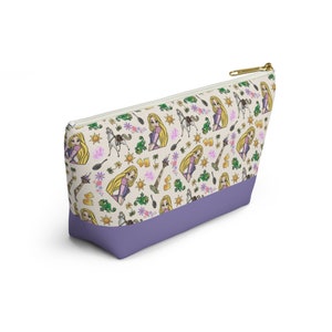 Custom Rapunzel Disney Makeup Bag, Personalized Cosmetic Bag, Tangled Zipper Pencil Pouch, Princess Rapunzel Gift, Pascal Cosmetic Case image 4