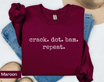 Crack Dot Bam Sweatshirt, Funny Mahjong Crewneck, Mahjong Lover Gift, Mahjong Player Sweater, Mahjong Christmas Shirt