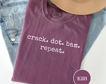 Crack Dot Bam Shirt, Comfort Colors Mahjong Tee, Funny Mahjong T-Shirt, Mahjong Lover Gift, Mahjong Player Shirt, Game Night Tee