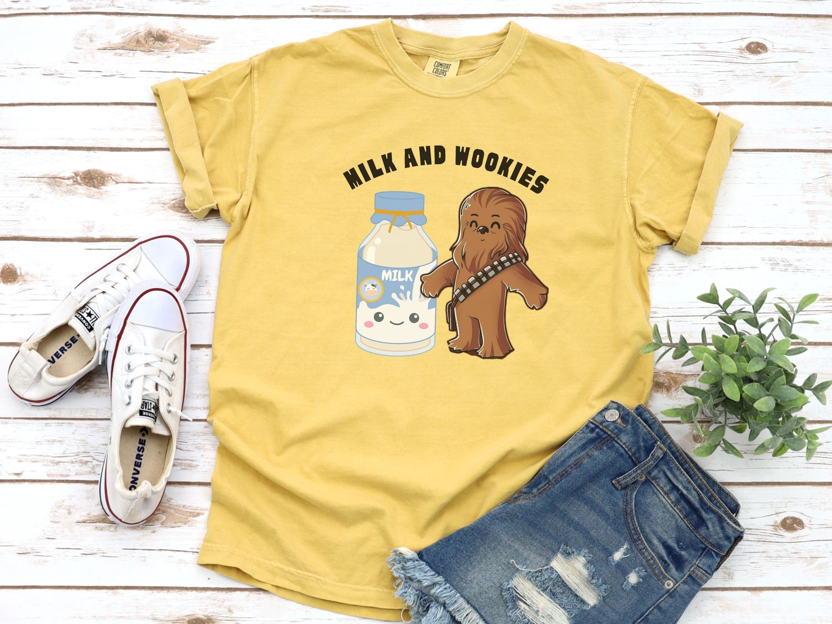 Chewbacca Shirt, Disney Comfort Colors, Wookie Milk t-shirt, Star Wars Tee, Baby Chewie gift, Chewy, Star Wars Shirt, Galaxy's Edge