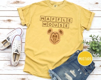 Disney Mickey Waffles Shirt, Comfort Colors Disney Shirt, Mickey Shaped Food tshirt, Disney World Disneyland, Funny Disney Tee, Waffle Mouse