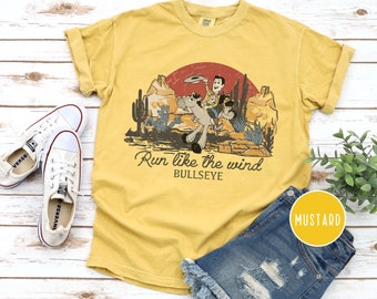Woody and Bullseye Distressed Comfort Colors Shirt Disney Toy Story Vintage Inspired Tee Retro Cowboy Disney World Trip Hollywood Studios