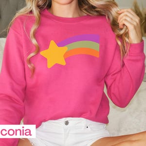 Mabel Rainbow Star Sweatshirt Cozy Pullover for Gravity Falls Fans Colorful Star Design Cute and Trendy Sweater Perfect Gift for Her