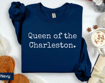 Queen of the Charleston Sweatshirt, Mahjong Charleston Crewneck, Funny Mahjong Gift, Mahjong Player Sweater, Charleston Game Night Top