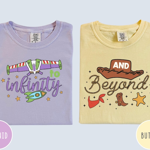 To Infinity And Beyond Couple Shirt, Toy Story Buzz And Woody, Disney Couple Shirt, Toy Story Shirt Matching, Toy Story Party, Mommy and Me
