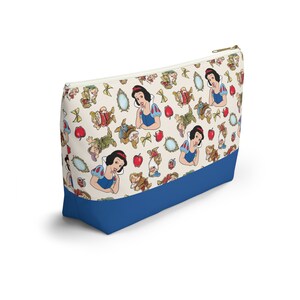 Custom Snow White Makeup Bag, Disney Cosmetic Bag, Personalized Princess Snow White Gift, Zipper Pencil Pouch, Toiletry Bag, 7 Dwarfs Tote 画像 4