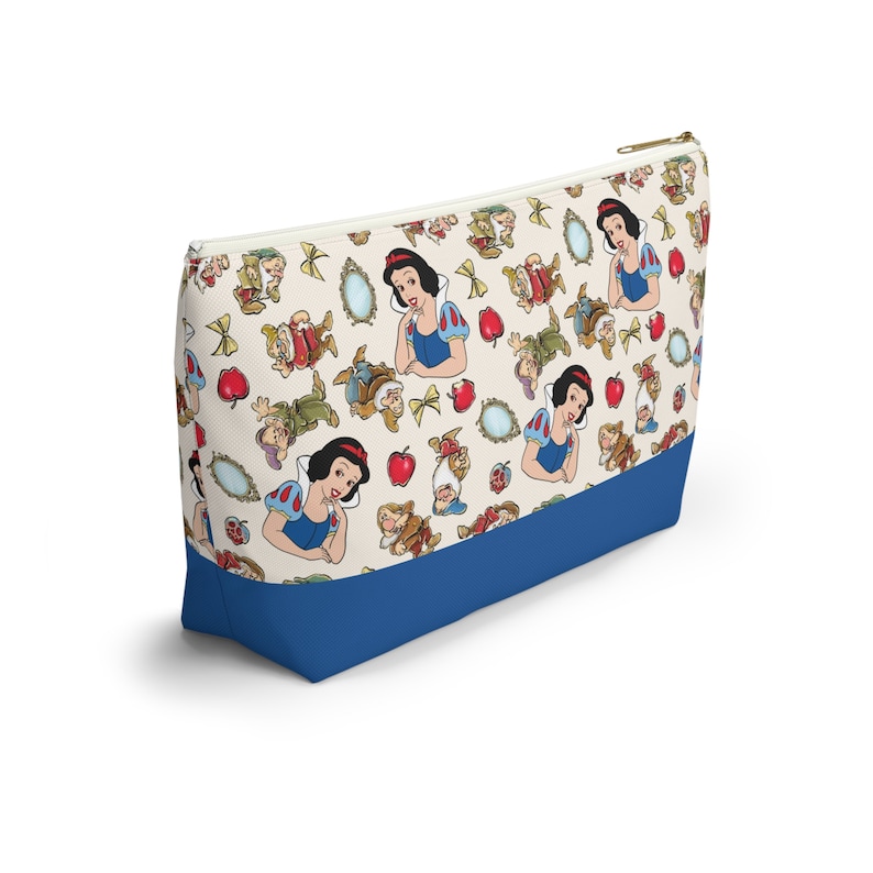 Custom Snow White Makeup Bag, Disney Cosmetic Bag, Personalized Princess Snow White Gift, Zipper Pencil Pouch, Toiletry Bag, 7 Dwarfs Tote 画像 4
