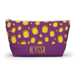 Rapunzel Makeup Bag, Personalized Disney Park Bag, Rapunzel Birthday Gift, Tangled Lantern, Cosmetic Case, Tangled Pouch, Disney Makeup Bag