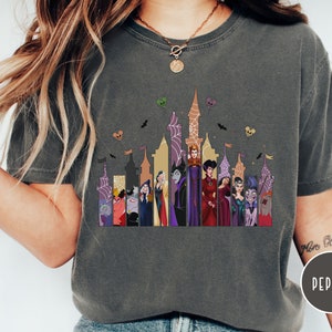 Disney Villains Shirt, Comfort Colors, Maleficent Shirt, Disney Halloween Crewneck Tee, Villains Cinderella Castle, Villains tshirt, Cruella
