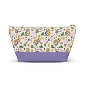 Custom Rapunzel Disney Makeup Bag, Personalized Cosmetic Bag, Tangled Zipper Pencil Pouch, Princess Rapunzel Gift, Pascal Cosmetic Case image 3