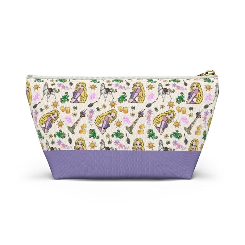 Custom Rapunzel Disney Makeup Bag, Personalized Cosmetic Bag, Tangled Zipper Pencil Pouch, Princess Rapunzel Gift, Pascal Cosmetic Case image 3