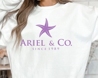 Little Mermaid Sweatshirt, Ariel crewneck, Little Mermaid and Co. gift, Disney World shirt, Princess Ariel party , Under the Sea Shirt