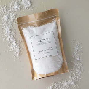 Detox Mineral Bath Soak || 24 oz || Lavender • Frankincense • Magnesium Flakes • Epsom Salts • Dead Sea Salts