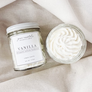 VANILLA Whipped Tallow Balm ll Grass-fed & Finished Beef Tallow • Vanilla ll Ultra Moisturizing || Face and Body Cream || Natural Skincare