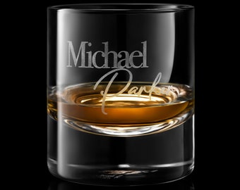 Personalized Groomsman Whiskey Glass - Custom Wedding Whiskey Glass. Comes with free Gift Box.