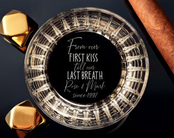 Crystal Anniversary Gift - Custom Whiskey Crystal Glass, Best Gift For Husband, Birthday gift for him, gift for him, Free Gift Box