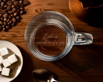 Custom Engraved Coffee Mug with Your Personal Handwriting Message, Christmas Gift for Coffee Lovers, for tea lovers, with Free Gift Box
