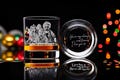 Custom Photo Engraved Whiskey Glass, Christmas Gift for Dad or Husband, Perfect for Special Occasions with Free Gift Box