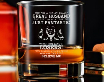 Custom Whiskey Rock Glass, Trump President,  Republican Gifts, Trump Gifts, gift for boyfriend, gift for him, with Gift Box