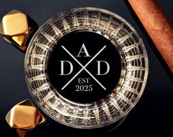 Custom Whiskey Crystal Glass for Dad, Personalized Father’s Day Gift, Engraved Barware for Husband, Perfect Gift for Whiskey Lovers
