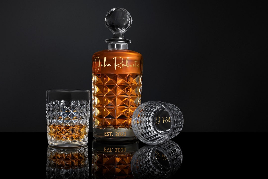 Custom Whiskey Decanter Set With Premium Engraving Quality, Fathers Day ...